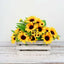 2 Bouquets 13" Yellow Artificial Silk Sunflower Flower Bushes