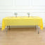 5-Pack Plastic Table Covers Yellow Rectangle - Reliable PVC Disposable Covers for Gatherings 54"x108"