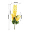 5 Pack 44" Silk Hanging Wisteria Flower Garland Vines in Yellow, 3 Strands in 1 Bush