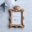 4-Pack Picture Frames Gold Resin Vintage Crown Design Rectangle - Mini Photo Frame Wedding Place Card Holders & Party Favors 4.5"x3"