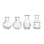 Set of 4 Clear Glass Bud Vases Antique - Vintage Wedding Table Centerpieces for Flowers