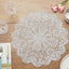 6-Pack Dining Table Mats Floral Lace Design White - Vinyl Non-Slip Surface with Vintage Appeal 15"