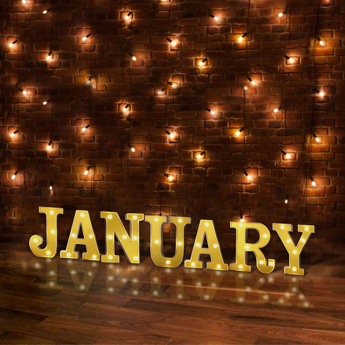 3D Marquee Letter "J" Warm White 4 LED Lights Gold - Chic Light-Up Decor for Events 6"