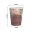 24-Pack Paper Cups 9oz Brown Wood Print with Floral Lace Rim - Chic Disposable Party Cups for Rustic Decor & Themed Parties