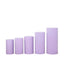 Set of 5 Lavender Lilac Spandex Cylinder Pedestal Stand Covers, Stretchable Pillar Prop Covers - 160 GSM