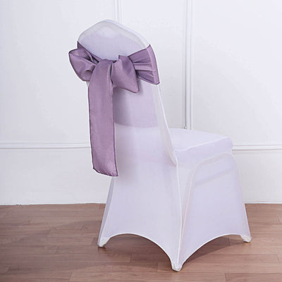 5 Pack Polyester Chair Sashes Violet Amethyst 6"x108"