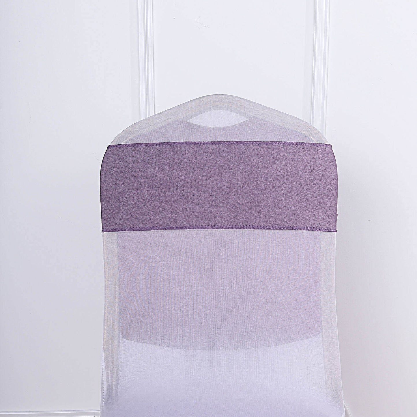 5 Pack Polyester Chair Sashes Violet Amethyst 6"x108"