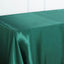 Satin Rectangular 90"x132" Tablecloth Hunter Emerald Green - Seamless Table Cover