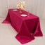 Lamour Satin 90"x132" Rectangle Tablecloth Fuchsia - Soft & Silk-Like Seamless Table Cover
