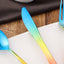 24 Pack - 8" Rainbow Ombre Design Heavy Duty Plastic Knives