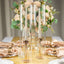 2-Pack Clear Glass Candelabra Shades Open End Hurricane Design - Stylish Table Centerpiece 14"