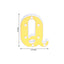3D Marquee Letter "Q" Warm White 7 LED Lights Gold - Chic Light-Up Decor for Events 6"