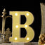 3D Marquee Letter "B" Warm White 6 LED Lights Gold - Chic Light-Up Decor for Events 6"