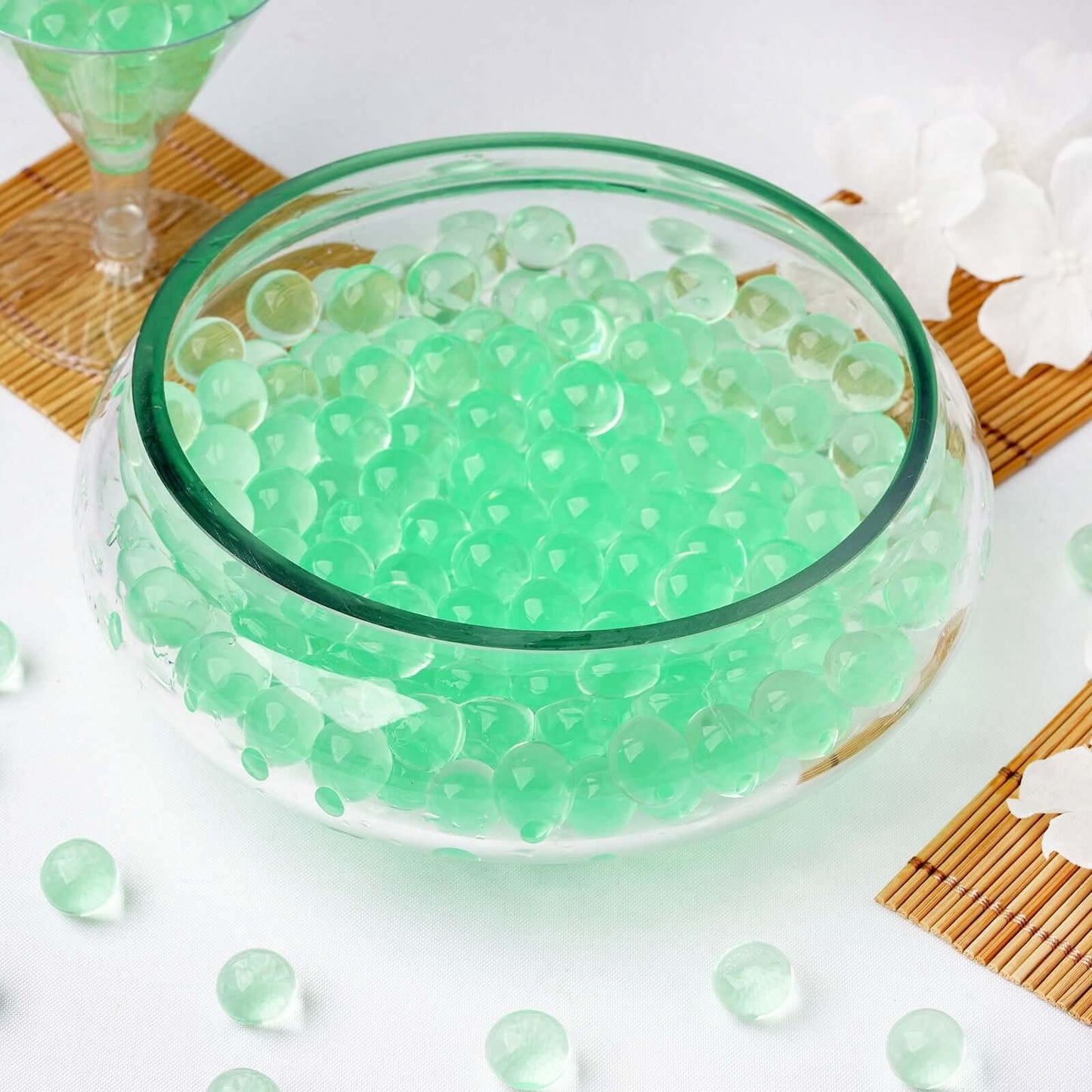 Water Gel Beads Vase Filler Apple Green - Large Nontoxic Jelly Balls for Floating Candles & Floral Displays 10g