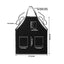 Black Premium Polyester Cooking Chef Apron with Adjustable Neck and Long Ties, Waterdrop Resistant 2 Pockets Unisex Kitchen Bib Apron