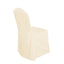 Polyester Slip On Banquet Chair Covers Beige - Stain-Resistant Reusable Durable Fabric