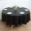 5-Pack Plastic Table Covers Black Round - Durable PVC Disposable Tablecloths for Events 84"
