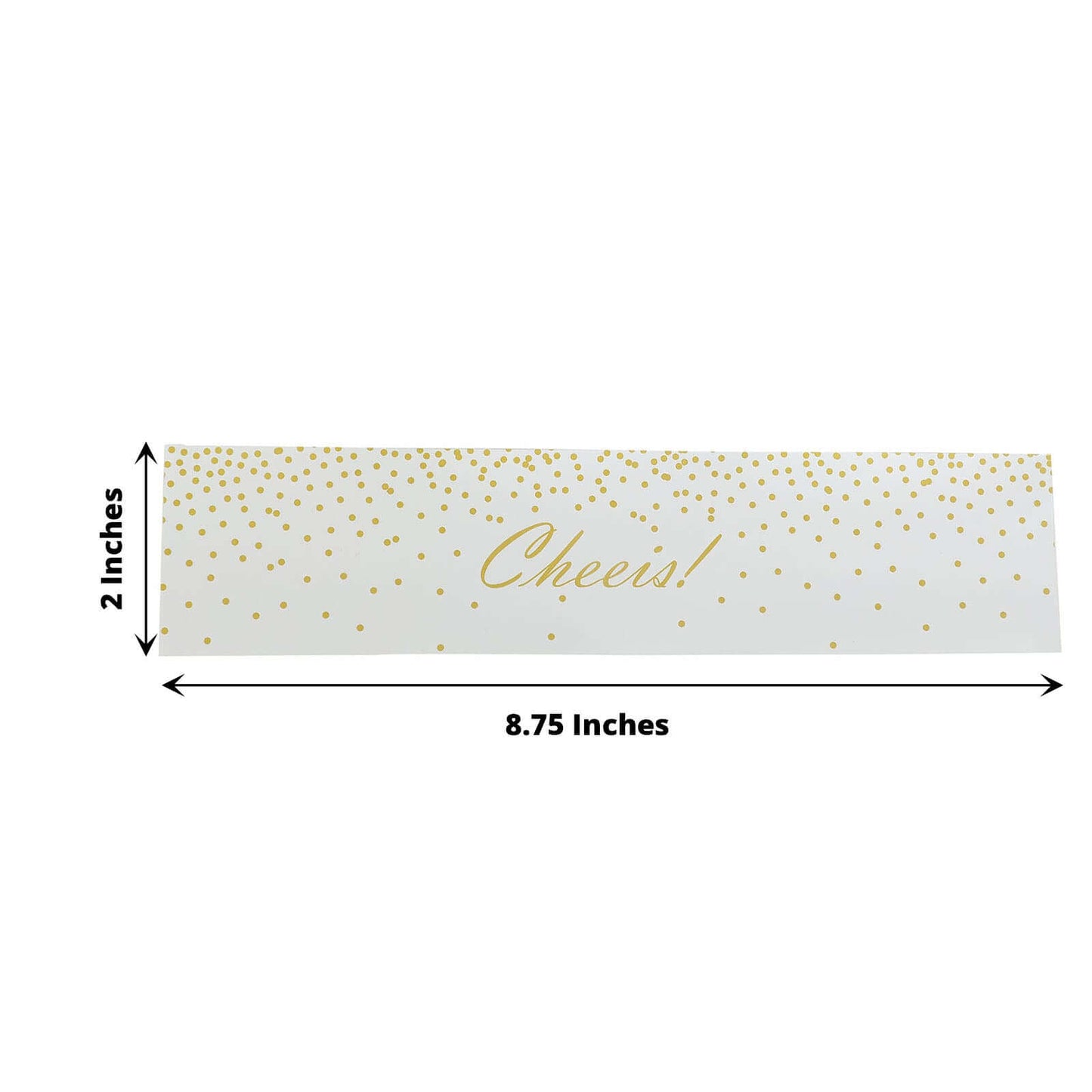 24 Pack White/Gold Water Bottle Labels "Cheers" Wedding Party Waterproof Bottle Stickers