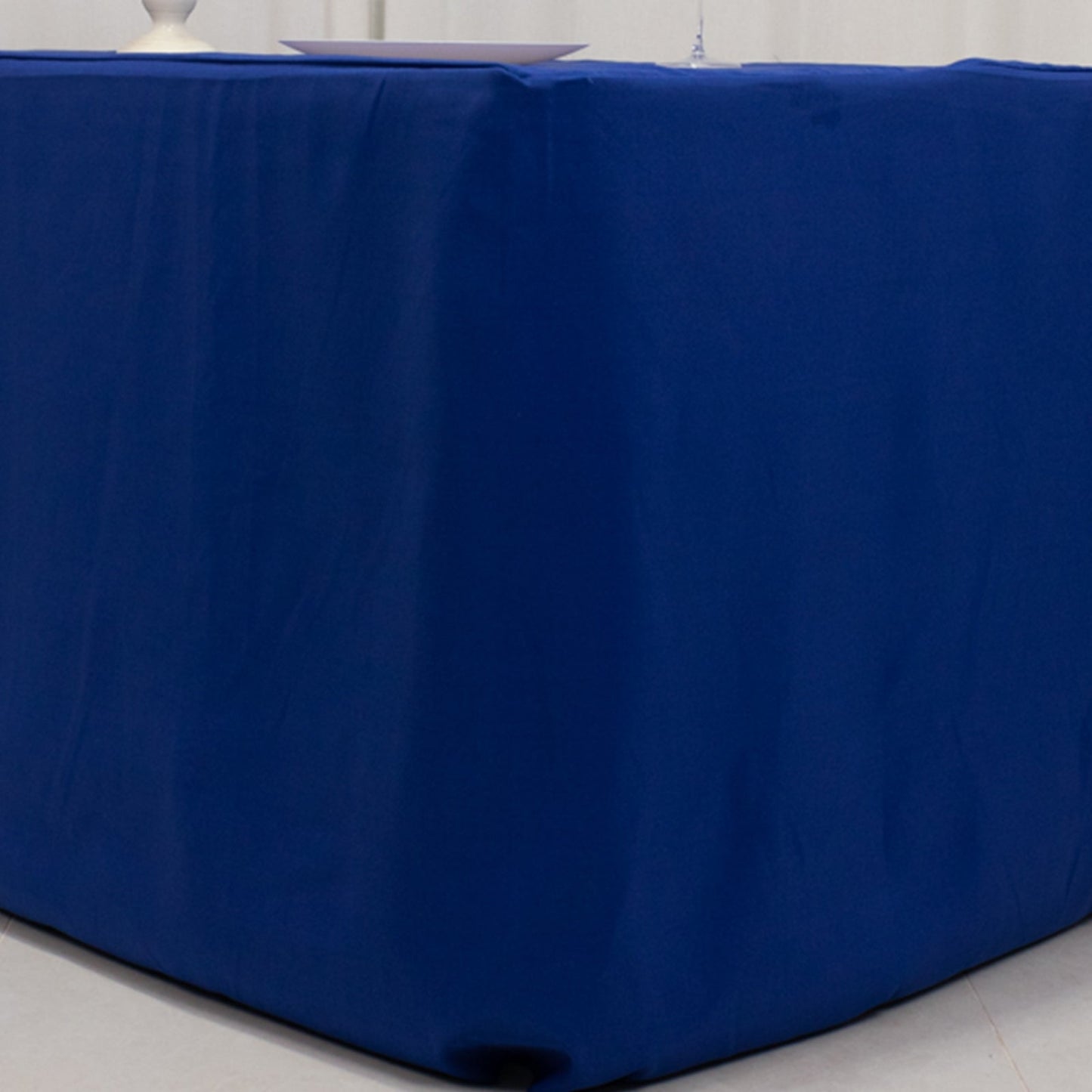 Premium Polyester 6ft Rectangle Tablecloth Royal Blue Durable Fitted 220GSM Table Cover