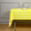 Plastic Table Cover White/Yellow Checkered Rectangle - Lightweight PVC Disposable Tablecloth 54"x108"