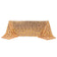 Mesh 90"x156" Rectangle Tablecloth Rose Gold/Gold - Wave Sequin Embroidered Table Cover