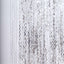 Metallic Silver Wavy Foil Fringe Party Backdrop, Curly Tinsel Streamer Photo Booth Curtain - 3ftx6ft