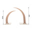 Set of 2 Nude Spandex Half Crescent Moon Backdrop Stand Covers, Custom Fitted Wedding Arch Cover for Curved Arbor Flower Balloon Frame
