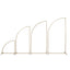 Set of 4 Gold Metal Half Moon Floral Frame Wedding Arbor Stand, Chiara Backdrop Display Arch - 2.5ft,5ft,6ft,7ft