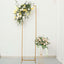 Wedding Arch Slim Gold Metal Rectangular Design Backdrop Stand - Floral Display Frame 6.5ft