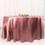 Satin 120" Round Tablecloth Cinnamon Rose - Stylish Seamless Table Cover