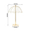 Wedding Centerpiece Umbrella Design Metal Gold - Round Base Floral Frame Stand 42"