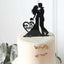 Acrylic Cake Toppers Black Silhouette Design Mr and Mrs - Wedding Cake Decoration Set 7"