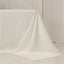 Lamour Satin 90"x132" Rectangle Tablecloth Ivory - Soft & Silk-Like Seamless Table Cover