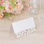 50-Pack Wedding Place Cards with Laser Cut Leaf Vine Design White - Printable Reservation Seating Tent Cards 210 GSM