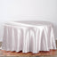 Satin 108" Round Tablecloth White - Smooth and Lustrous Table Cover for Weddings & Events