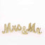 Wooden "Mr & Mrs" Freestanding Letters Gold Glittered - Rustic Glam Wedding Table Display Signs