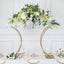 Metal Wedding Centerpiece Curvy Design Gold - Floral Arch Frame Table Stand 38"