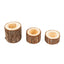 Set of 3 Rustic Wood Slice Votive Candle Holders - Tree Branch Wedding Table DÃ©cor 2.75", 1.5", 1.25"