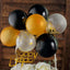 11 Pcs Balloon Cake Topper Black, Clear and Gold - Whimsical Clustered Mini Garland Cake Inserts DIY Party Decorations
