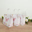 12 Pack Pink Glitter Butterfly Paper Favor Bags with Handles, Floral Print White Goodie Gift Bags - 6"x7"
