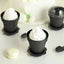 12-Pack Dessert Cups Succulent Planter Design Black - Plastic Serving Cups with Lids and Shovels 4"