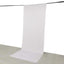 White 4-Way Stretch Spandex Event Curtain Drapes, Wrinkle Free Backdrop Event Panel with Rod Pockets - 5ftx14ft