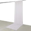 White 4-Way Stretch Spandex Event Curtain Drapes, Wrinkle Free Backdrop Event Panel with Rod Pockets - 5ftx16ft