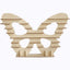 7-Tier Wooden Dessert Display Stand Butterfly Shaped Design Natural - Double Sided Cupcake Holder Shelf Rack 25"
