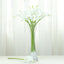 20 Stems 14" White Artificial Poly Foam Calla Lily Flowers