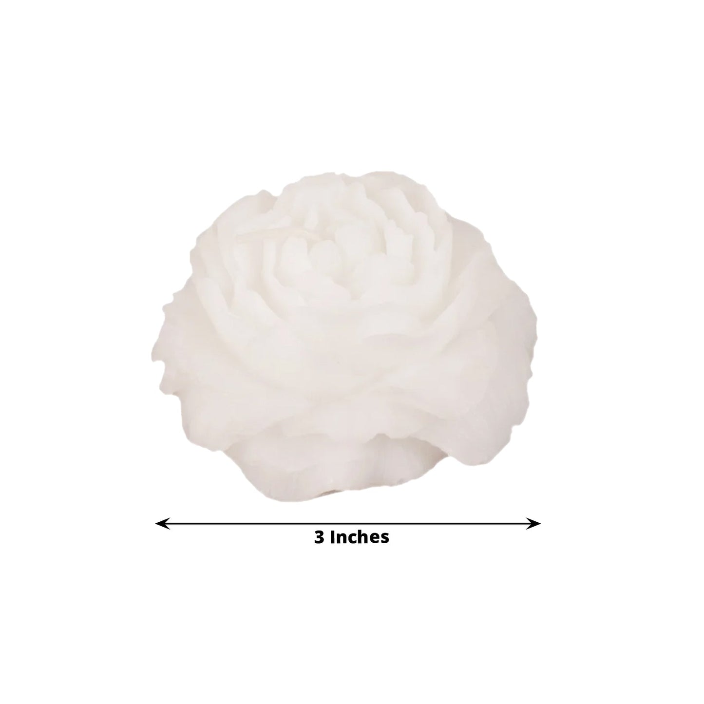 5-Pack Scented Candles Floating Peony Flower Design White Wax - Decorative Party Favors with Individual Gift Boxes & Ribbons 3"