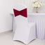 5 Pack Spandex Chair Sashes Burgundy Ruffled Style - Wide Easy to Use Stretch Chair Bands 8"x13"