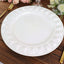 6-Pack Plastic Round Charger Plates 13" in White with Bejeweled Rim, Luxe Decorative Dinner Party Charger Tableware