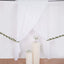 White Chiffon Polyester Event Curtain Drapes, Dual Layer Divider Backdrop Curtain Panels with Rod Pockets - 10ftx10ft