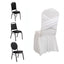 White Spandex Banquet Chair Cover with Ruffle Skirt & Cross Back Sash â€“ Stretch Slipcover for Events